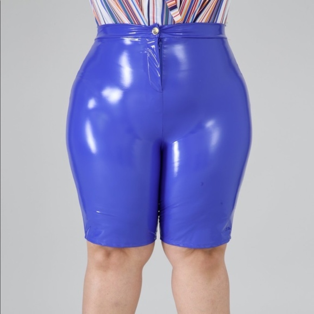 Vegan Leather Bermuda Shorts